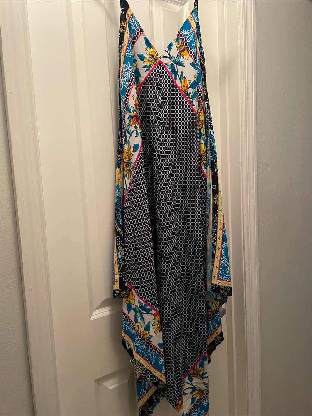 Summer Sale! Tommy Bahama Blue Floral & Navy Geometric Swim Coverup